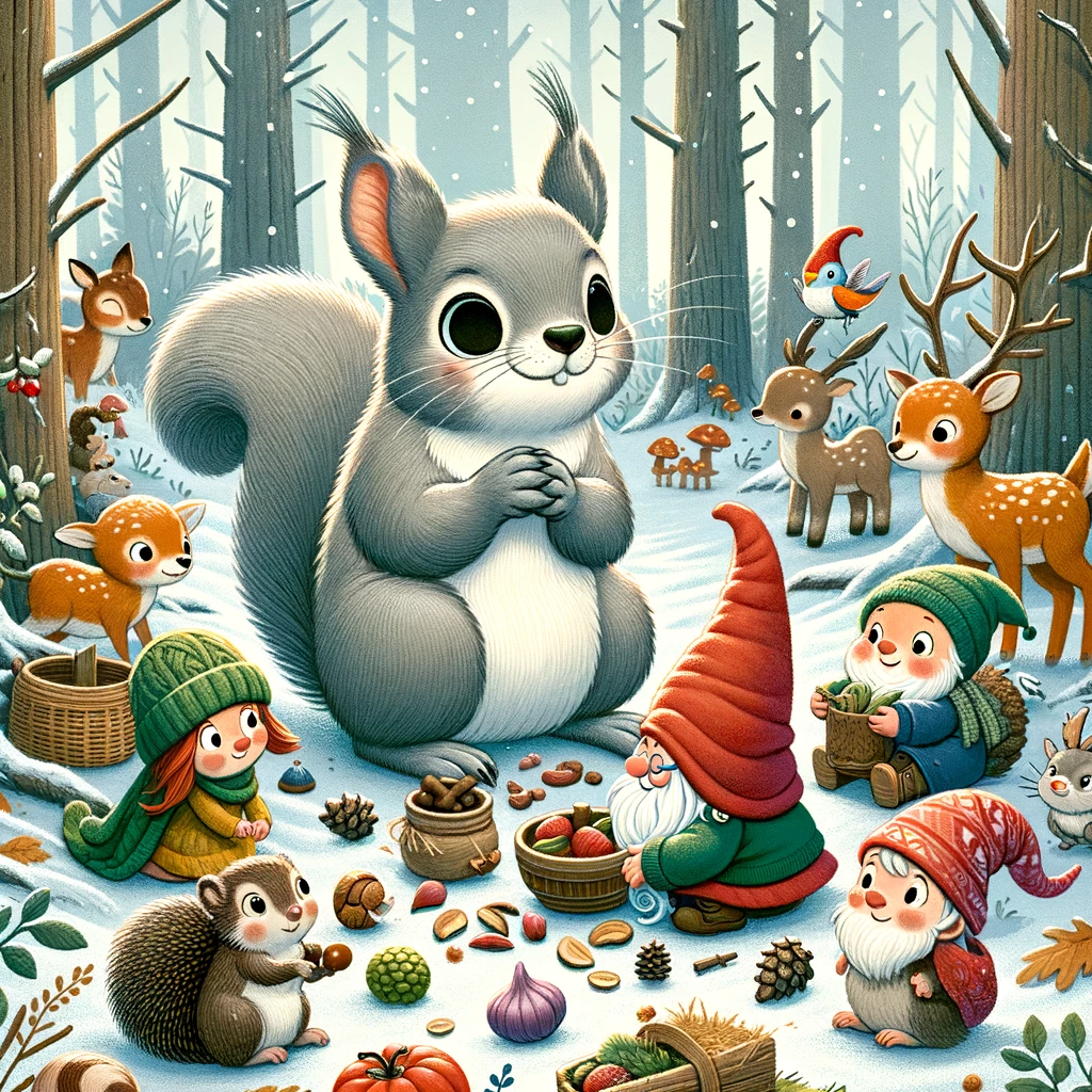 Een oud eekhoorntje dat honger heeft