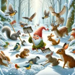 Pirrewitje en het besneeuwde bospad