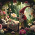 Een ziek elfje dat koorts heeft