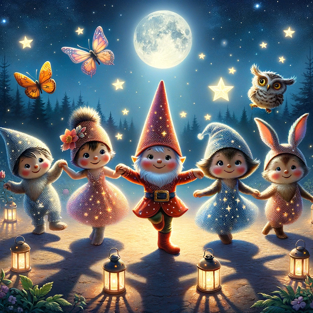 Vriendjes verkleed in sterretjes