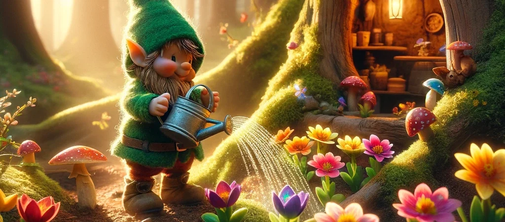 Pirrewitje die zaadjes plant