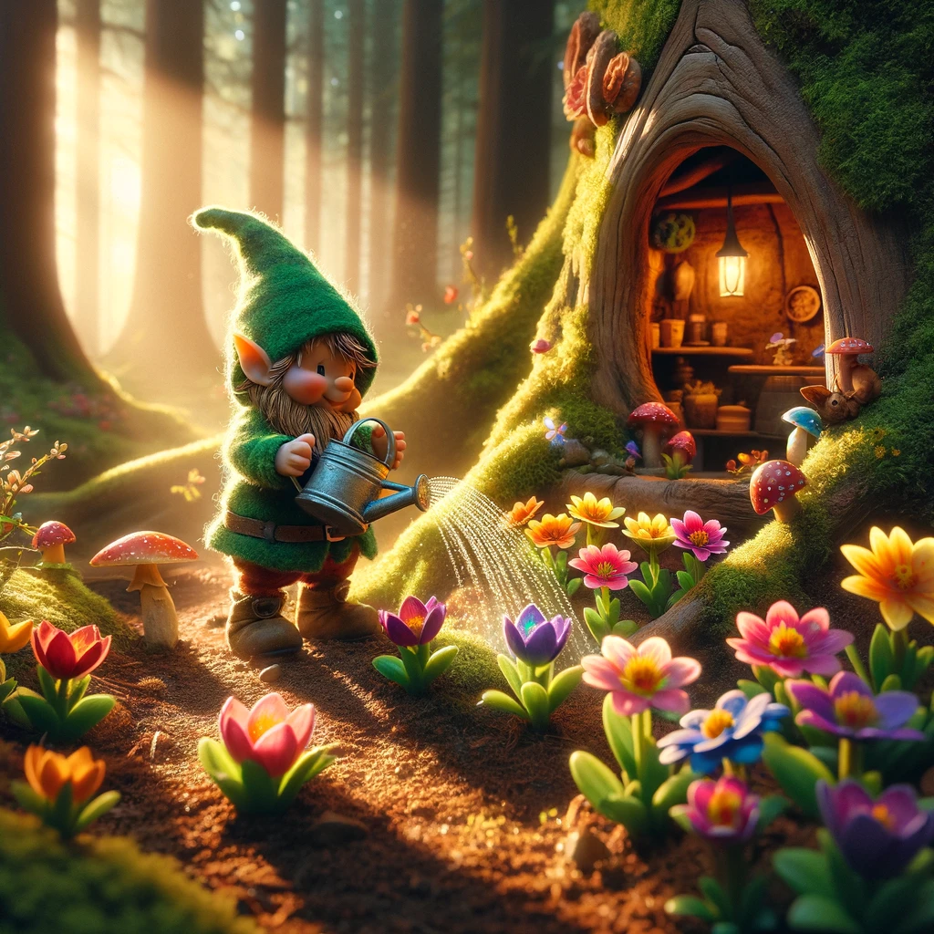 Pirrewitje die zaadjes plant