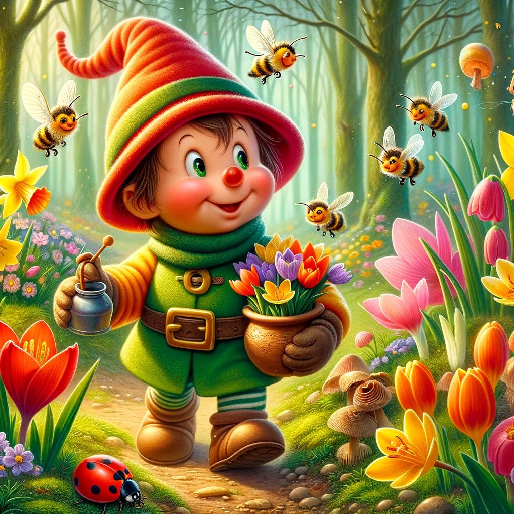 Pirrewitje, de hommels en de vroege lentebloempjes