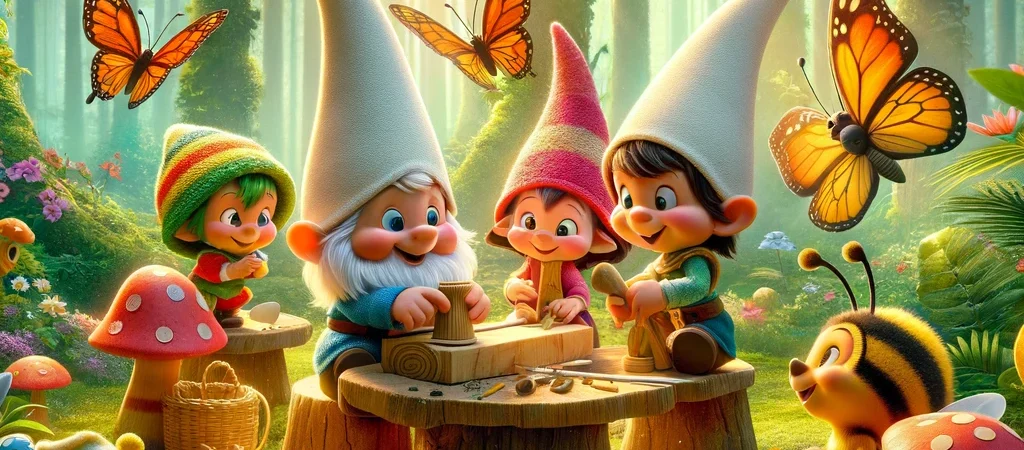 Pirrewitje en zijn vriendjes verzamelen palmhout