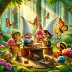 Pirrewitje en zijn vriendjes verzamelen palmhout