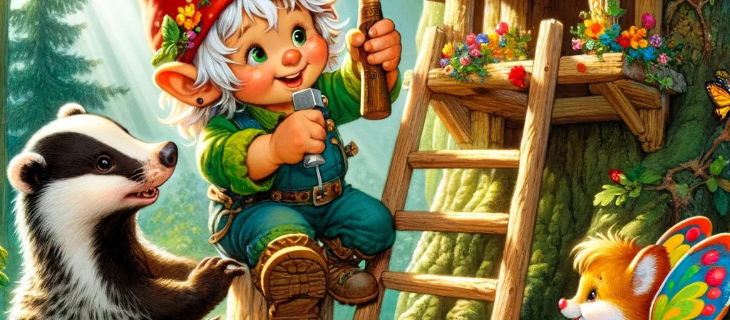 Pirrewitje Bouwt Een Boomhutje