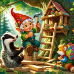 Pirrewitje Bouwt Een Boomhutje