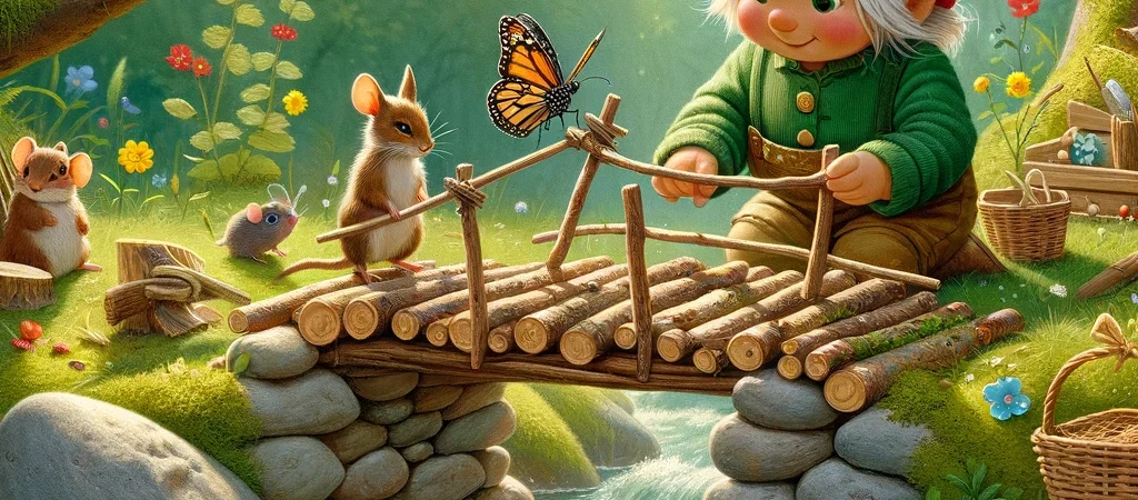 Pirrewitje bouwt een bruggetje