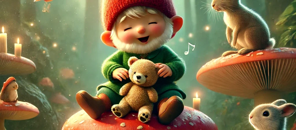 Pirrewitje zingt een slaapliedje voor een klein beertje