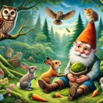 Pirrewitje valt en alle diertjes komen hem helpen