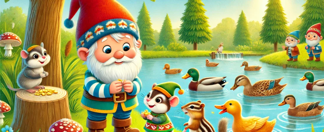 Pirrewitje voedt de eendjes