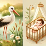 De ooievaar en baby Remi