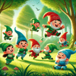 De boskabouters spelen haasje over