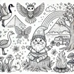 Kleurplaat met de nijlganzen