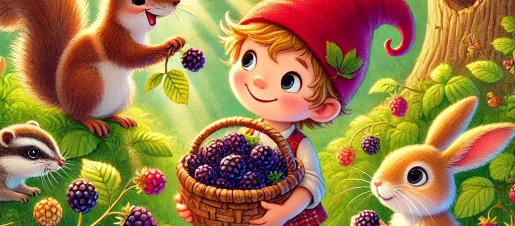 Pirrewitje en zijn vriendjes gaan braambessen plukken