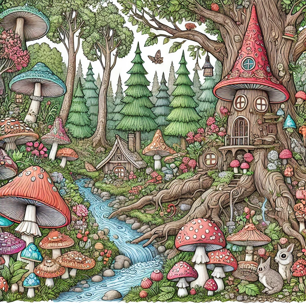 Kleurplaten van het kabouterbos