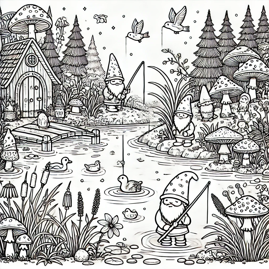 Kleurplaten van het kabouterbos