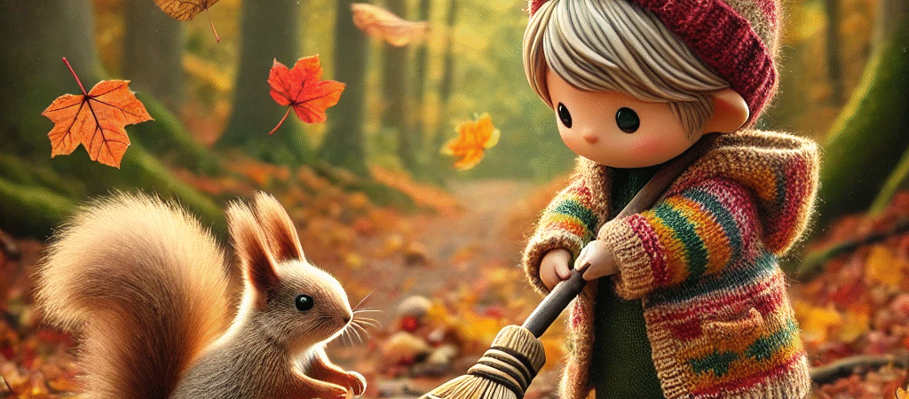 Pirrewitje ruimt blaadjes op