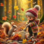 Pirrewitje ruimt blaadjes op 