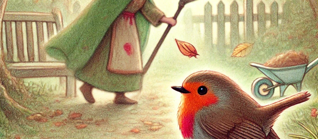 Een gelukkig roodborstje