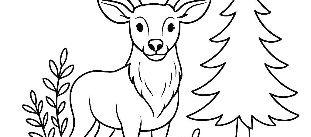 Kleurplaatjes voor het hert van sint Hubertus